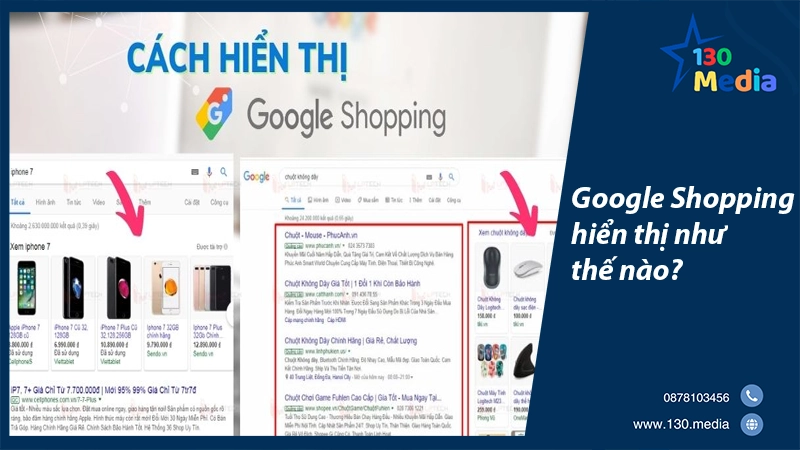 Google Shopping hiển thị như thế nào?
